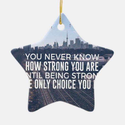 Ornement Étoile En Céramique Être fort est le seul choix (Devant)