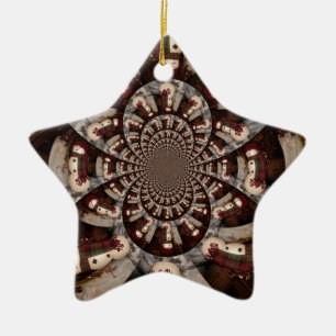 Ornement Étoile En Céramique Extraordinaire Snowman