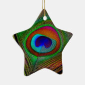 Ornement Étoile En Céramique Feather Vibrant Copper (Droite)