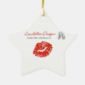 Ornement Étoile En Céramique Feather Vibrant Copper (Dos)