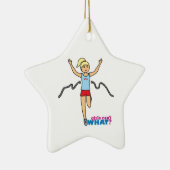Ornement Étoile En Céramique Fille de la course (Droite)