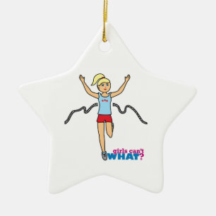 Ornement Étoile En Céramique Fille de la course