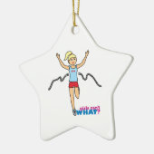 Ornement Étoile En Céramique Fille de la course (Gauche)