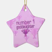 Ornement Étoile En Céramique Filleule du numéro 1 (Gauche)