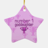 Ornement Étoile En Céramique Filleule du numéro 1 (Dos)