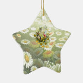 Ornement Étoile En Céramique Fleurs de printemps (Droite)