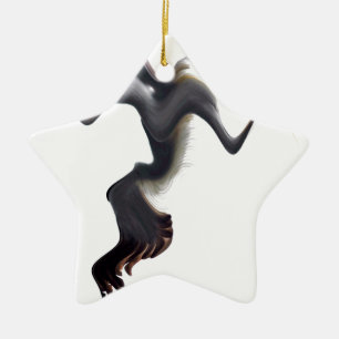 Ornement Étoile En Céramique Gannets-Oiseau de mer Abstrait