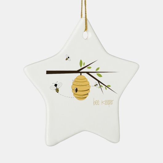 Ornement Étoile En Céramique Gardien d'abeille (Droite)