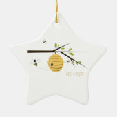 Ornement Étoile En Céramique Gardien d'abeille (Devant)