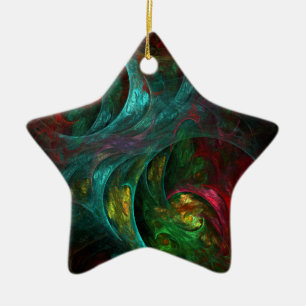 Ornement Étoile En Céramique Genesis Nova Ornament Art Star Abstrait