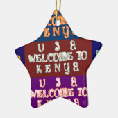 Ornement Étoile En Céramique Hakuna Matata Bienvenue au Kenya.png (Gauche)