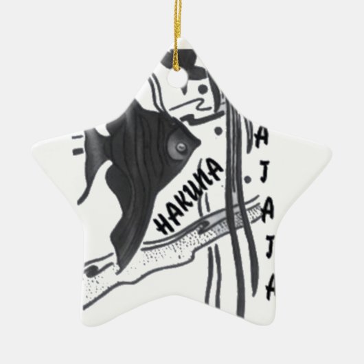 Ornement Étoile En Céramique Hakuna Matata Fish Art Imprimer (Devant)