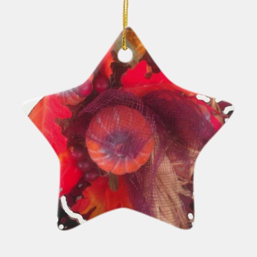 Ornement Étoile En Céramique Hakuna Matata Pumkin spécial Panier de fruits cade (Devant)