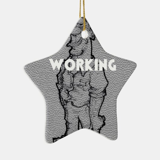 Ornement Étoile En Céramique Heures supplémentaires (Droite)