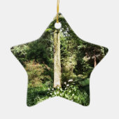 Ornement Étoile En Céramique Hydrangea Wood Trees (Devant)
