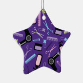 Ornement Étoile En Céramique Idée de cadeau de coiffeur (Droite)