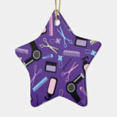 Ornement Étoile En Céramique Idée de cadeau de coiffeur (Gauche)