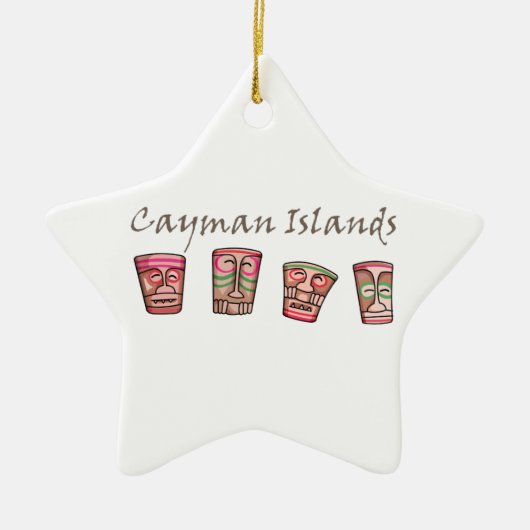Ornement Étoile En Céramique Îles Caïmans (Devant)