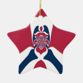 Ornement Étoile En Céramique Impression Abstraite E.T. (Devant)
