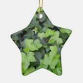 Ornement Étoile En Céramique Impression botanique verte Ivy (Gauche)