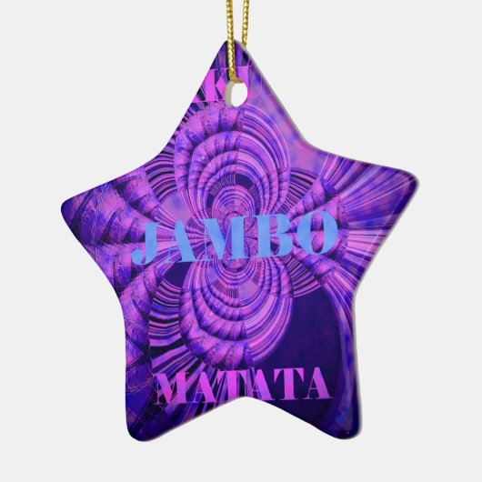 Ornement Étoile En Céramique Impression d'art Cosmic Hakuna (Gauche)
