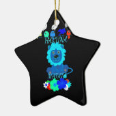 Ornement Étoile En Céramique Imprimer Hakuna Matata Lion (Gauche)