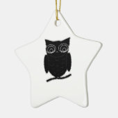 Ornement Étoile En Céramique Inkblot Owl (Gauche)