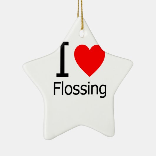 Ornement Étoile En Céramique J'Aime Flossing (Droite)