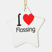 Ornement Étoile En Céramique J'Aime Flossing (Gauche)