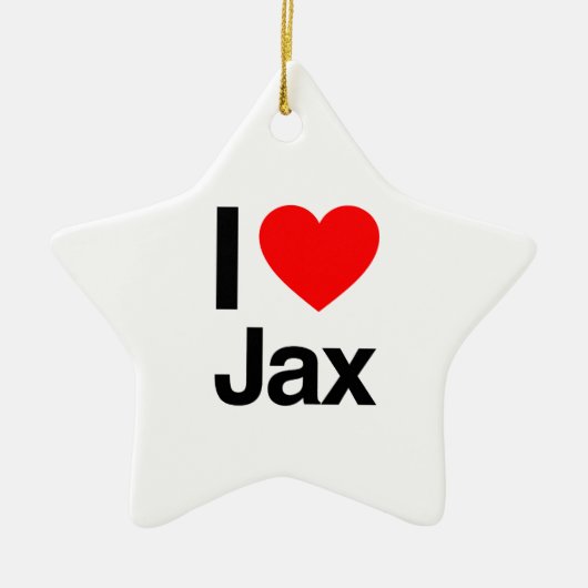 Ornement Étoile En Céramique j'aime jax (Devant)