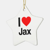 Ornement Étoile En Céramique j'aime jax (Gauche)