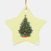 Ornement Étoile En Céramique J'aime les alpacas (Dos)