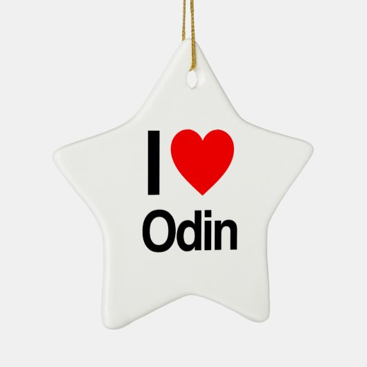 Ornement Étoile En Céramique j'aime odin.ai (Droite)