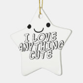 Ornement Étoile En Céramique J'Aime Tout Ce Qui Est Mal (Gauche)