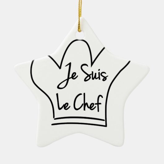 Ornement Étoile En Céramique Je Suis Le Chef (Devant)