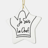 Ornement Étoile En Céramique Je Suis Le Chef (Gauche)