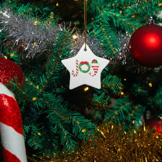 Ornement Étoile En Céramique Joy Noël Ornament