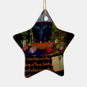 Ornement Étoile En Céramique Joyeux Amour de Pâques Foi et souhaits d'espoir (Droite)