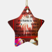 Ornement Étoile En Céramique Joyeux anniversaire à nous Art Imprimer (Droite)