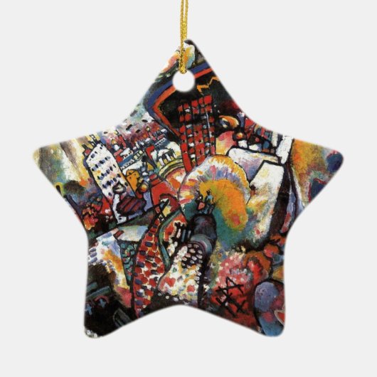 Ornement Étoile En Céramique Kandinsky Moscou I Cityscape peinture Abstraite (Devant)