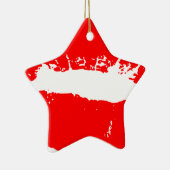 Ornement Étoile En Céramique Kiss Lips Red Lipstick Losion Passion Valentine (Droite)