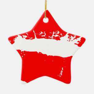 Ornement Étoile En Céramique Kiss Lips Red Lipstick Losion Passion Valentine