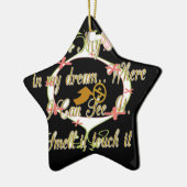 Ornement Étoile En Céramique L'argent parle dans mes rêves et je l'aime.png (Gauche)