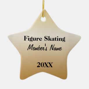 Ornement Étoile En Céramique Le noir et l'équipe de sports d'or ornemente ou