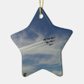 Ornement Étoile En Céramique Les anges bleus (Gauche)
