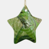 Ornement Étoile En Céramique L'Iguana verte (Droite)
