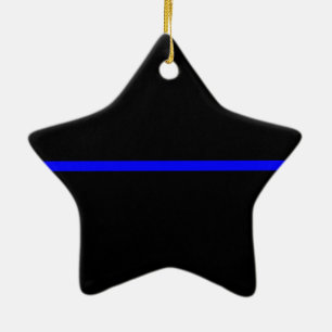 Ornement Étoile En Céramique L'instruction Symbolic Thin Blue Line