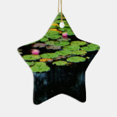 Ornement Étoile En Céramique lotus rose noir (Droite)