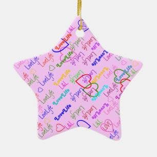 Ornement Étoile En Céramique LoveLife multicolore Star Noël Ornament