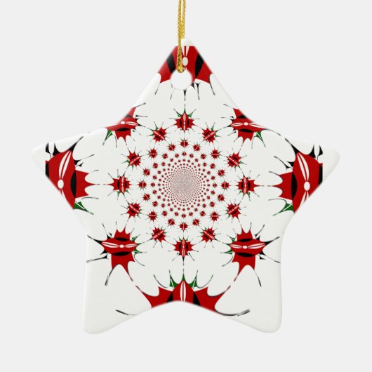 Ornement Étoile En Céramique Magic Kenya : Kaleidoscope 🇰 identité culturelle (Devant)